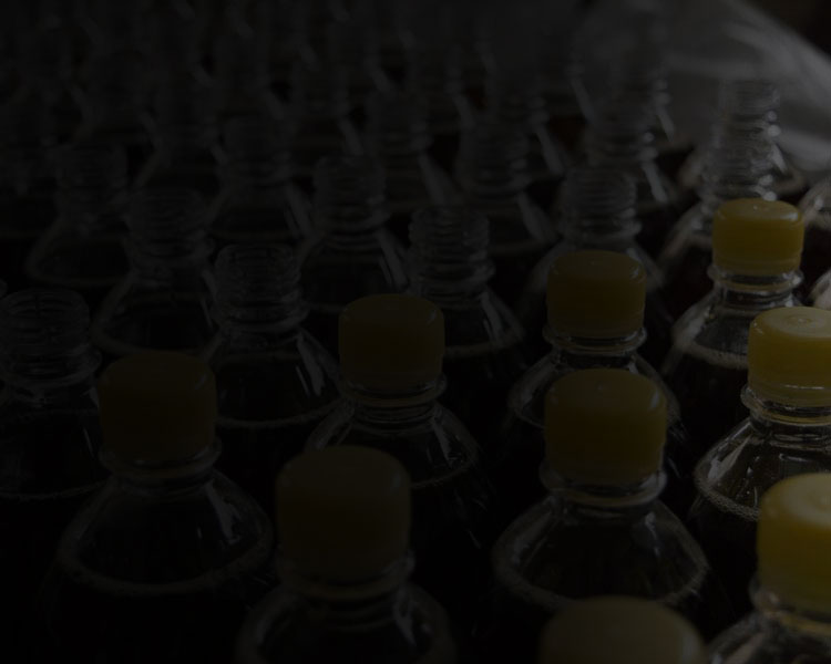 Bottles on a production line