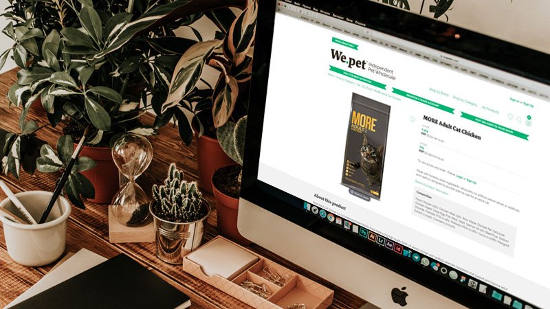 We.Pet website on iMac